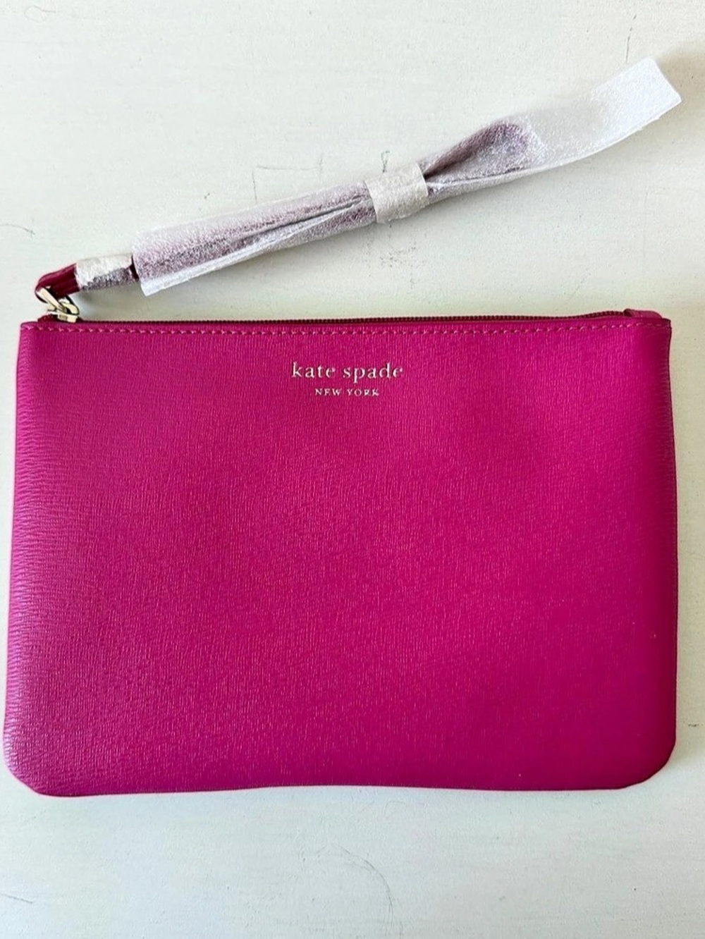 Kate Spade Saffiano Cosmetic Pouch in Pink NWT
